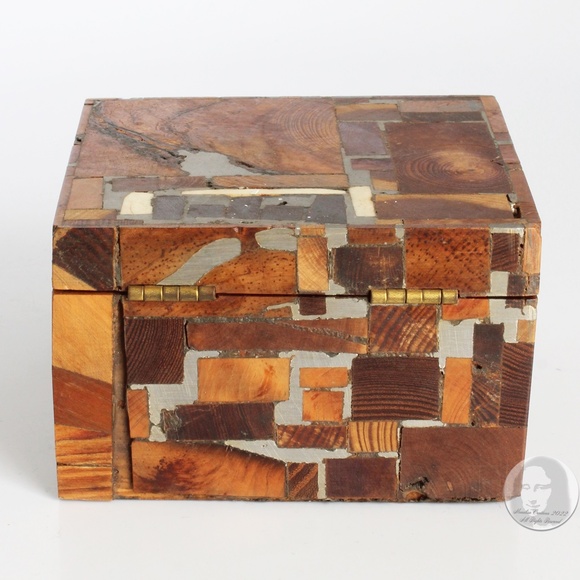 Brutalist Storage Box Trinket Case Wood Metal MCM Vintage 60s by Norman Brumm - Picture 4 of 13
